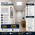 Bright Space Standard 300mmx300mm- Fully Installed Pay $299 Deposit To Lock In Today .