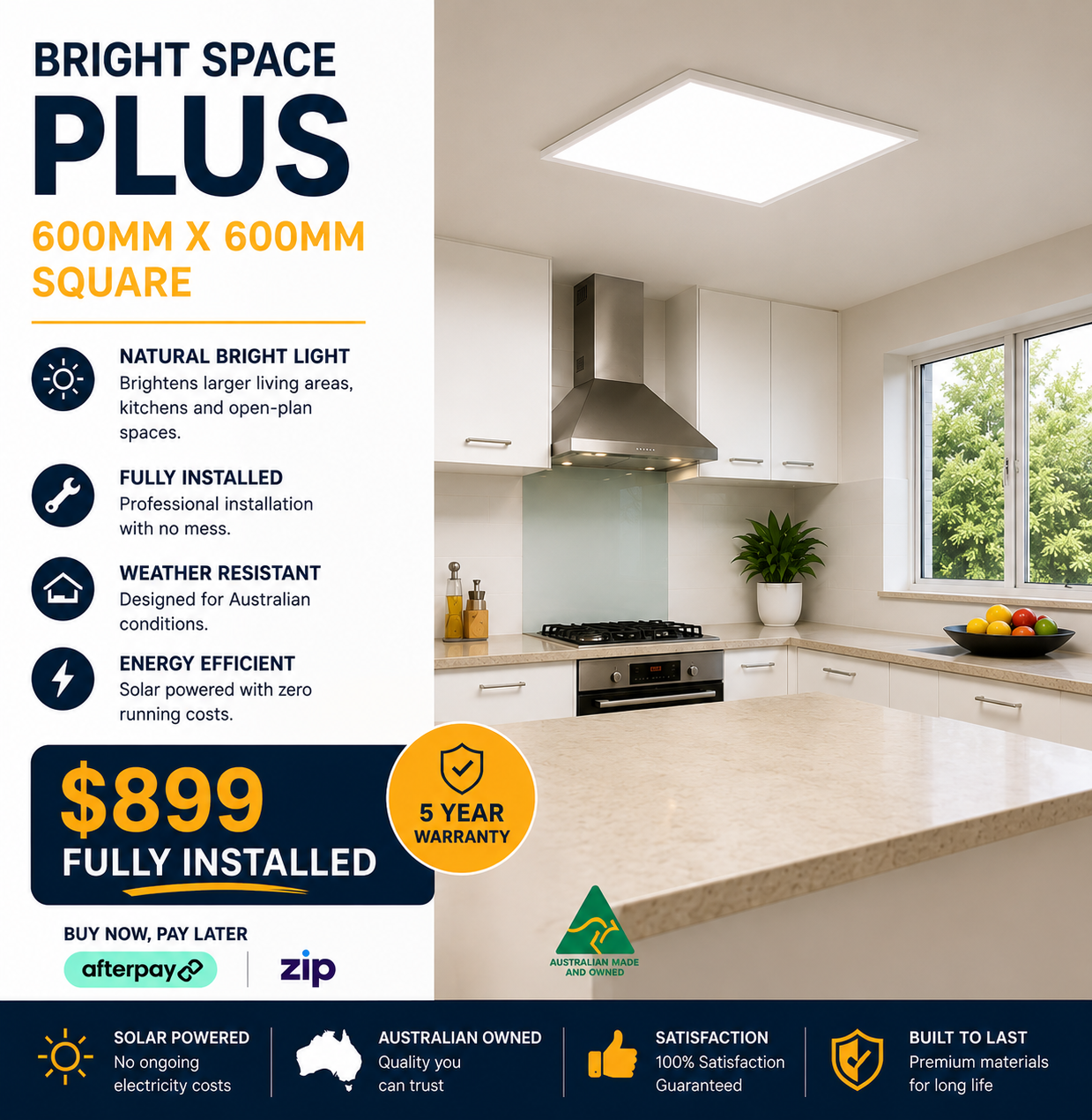 Bright Space Plus 600x600 - Fully Installed